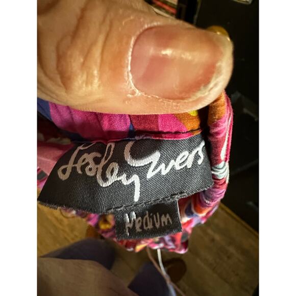 Lesley Evers Women's Multicolor 100% Cotton Kathryn Pajamas Set Size M - Picture 9 of 10